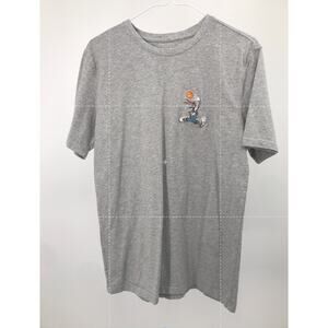 Space Jam Bugs Bunny Gray Short Sleeve Patch T-Shirt Size M